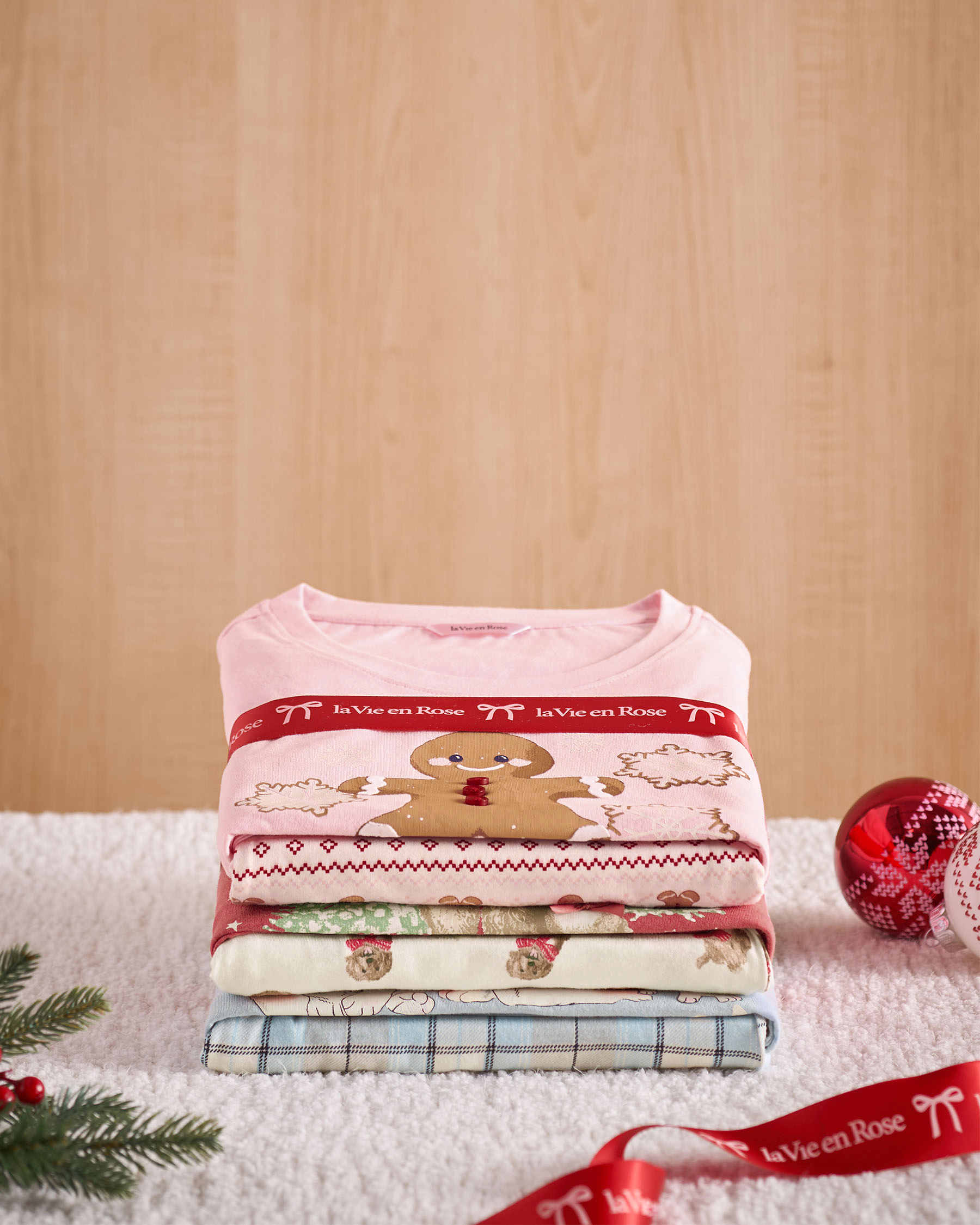 Gingerbread Print Cotton PJ Set