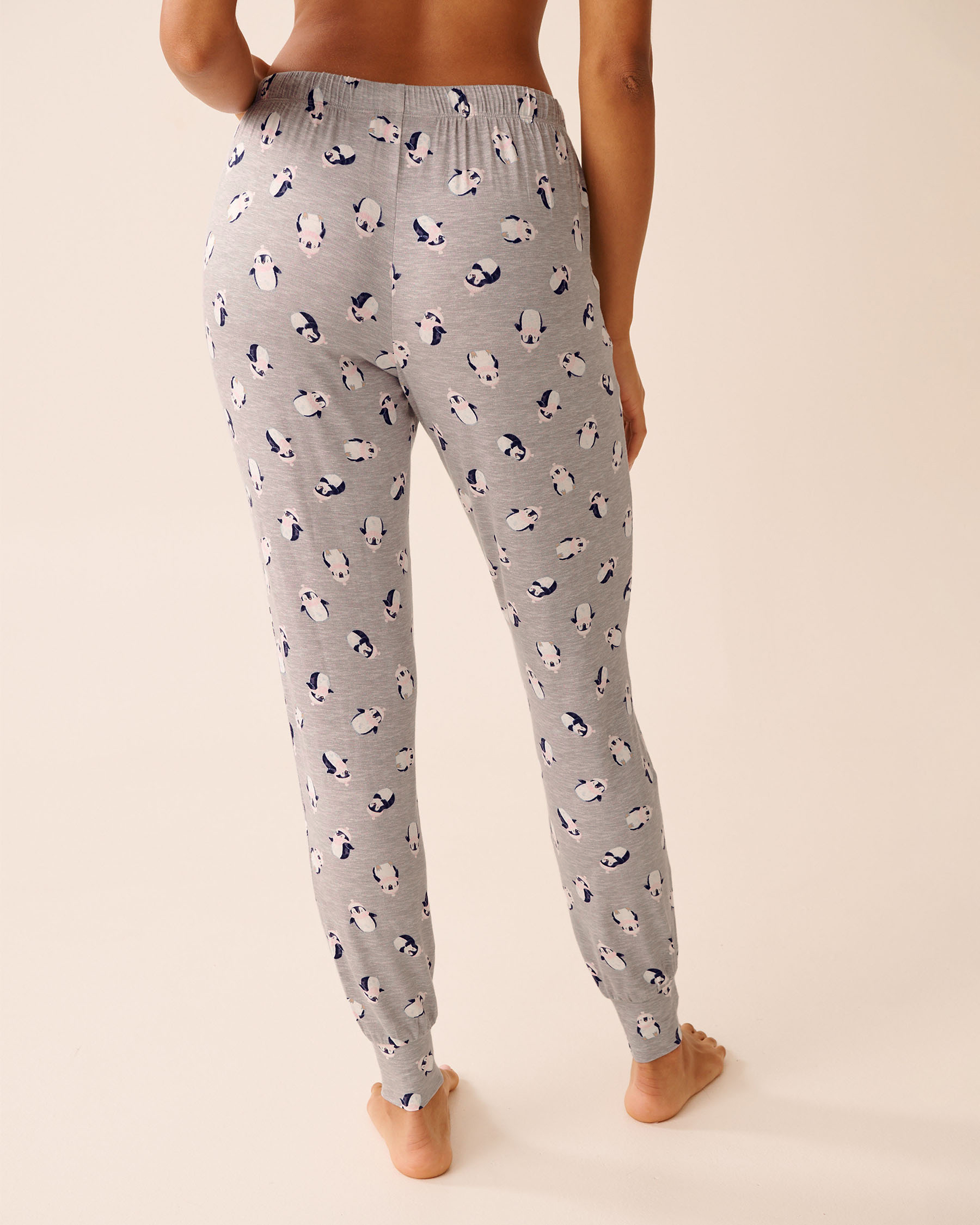 Penguin Print Long Sleeve PJ Set