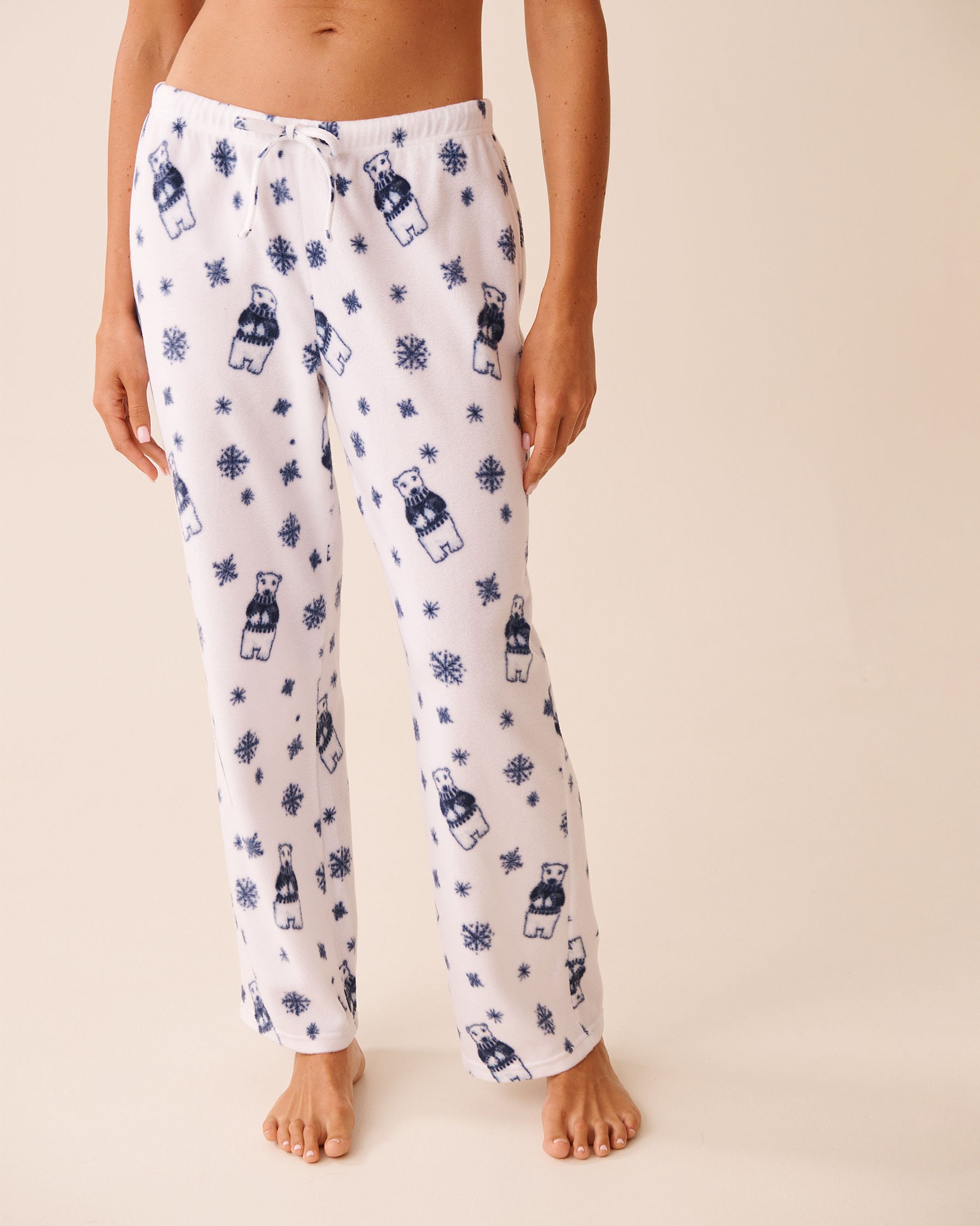 Polar Bear Print Microfleece PJ Set