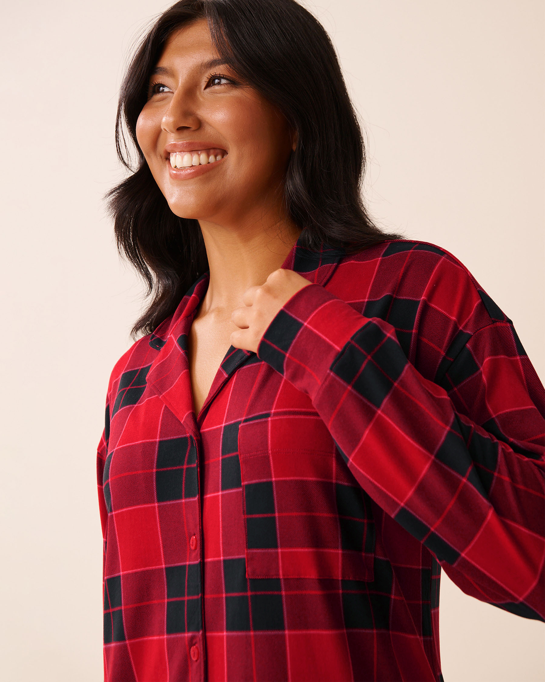 Buffalo Plaid Super Soft Button-down Sleepshirt
