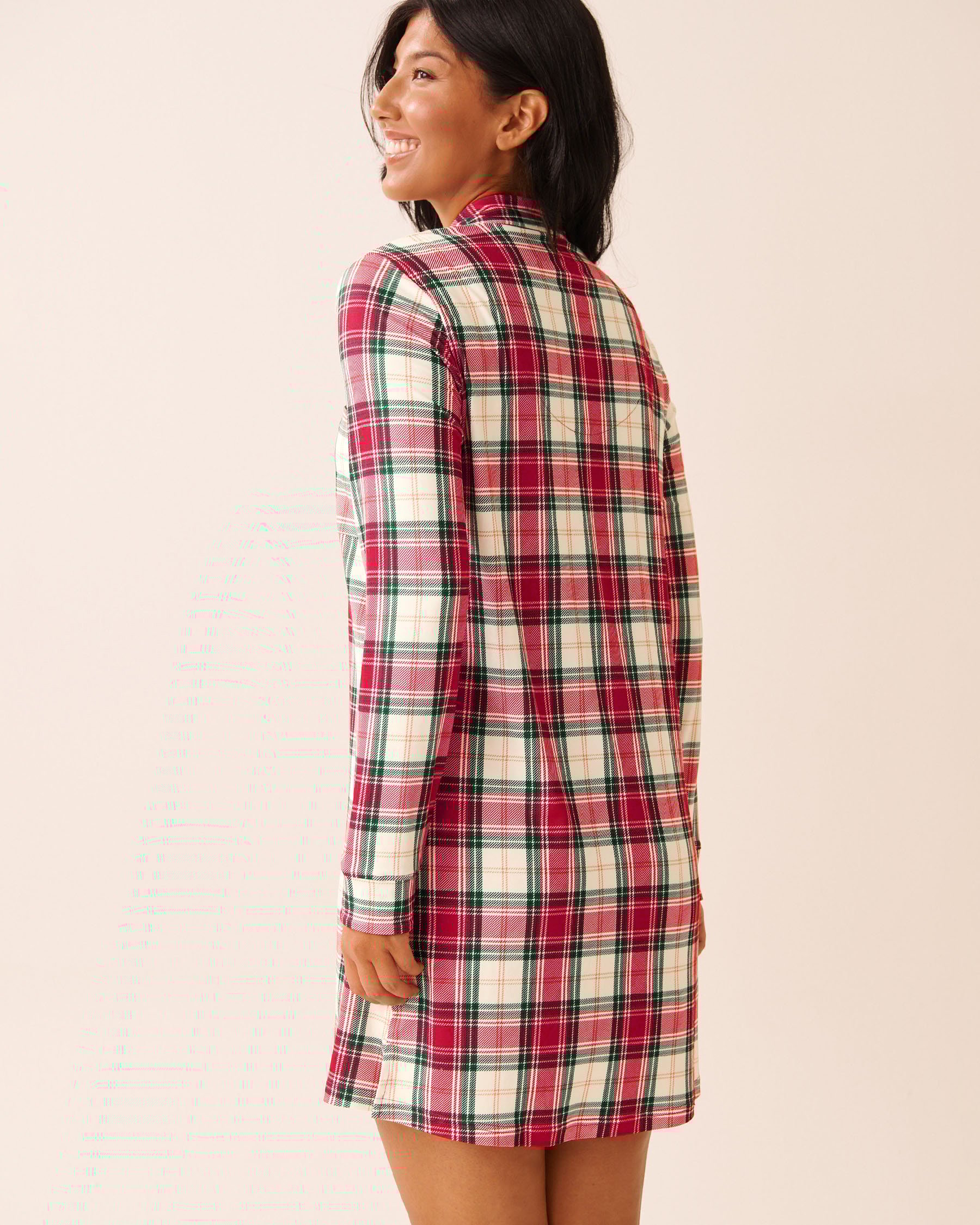 Red Plaid Super Soft Button-down Sleepshirt