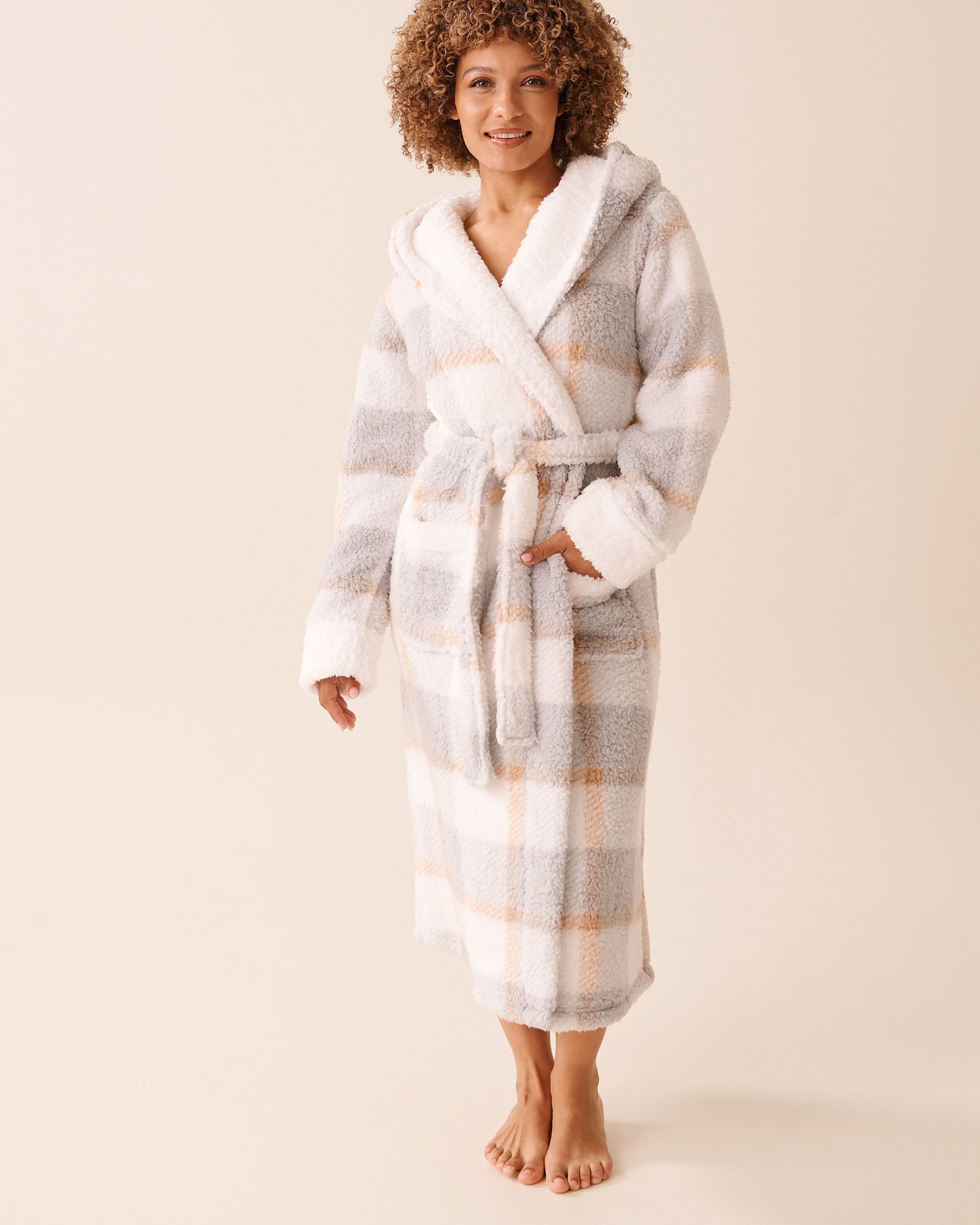 Sherpa Plaid Robe