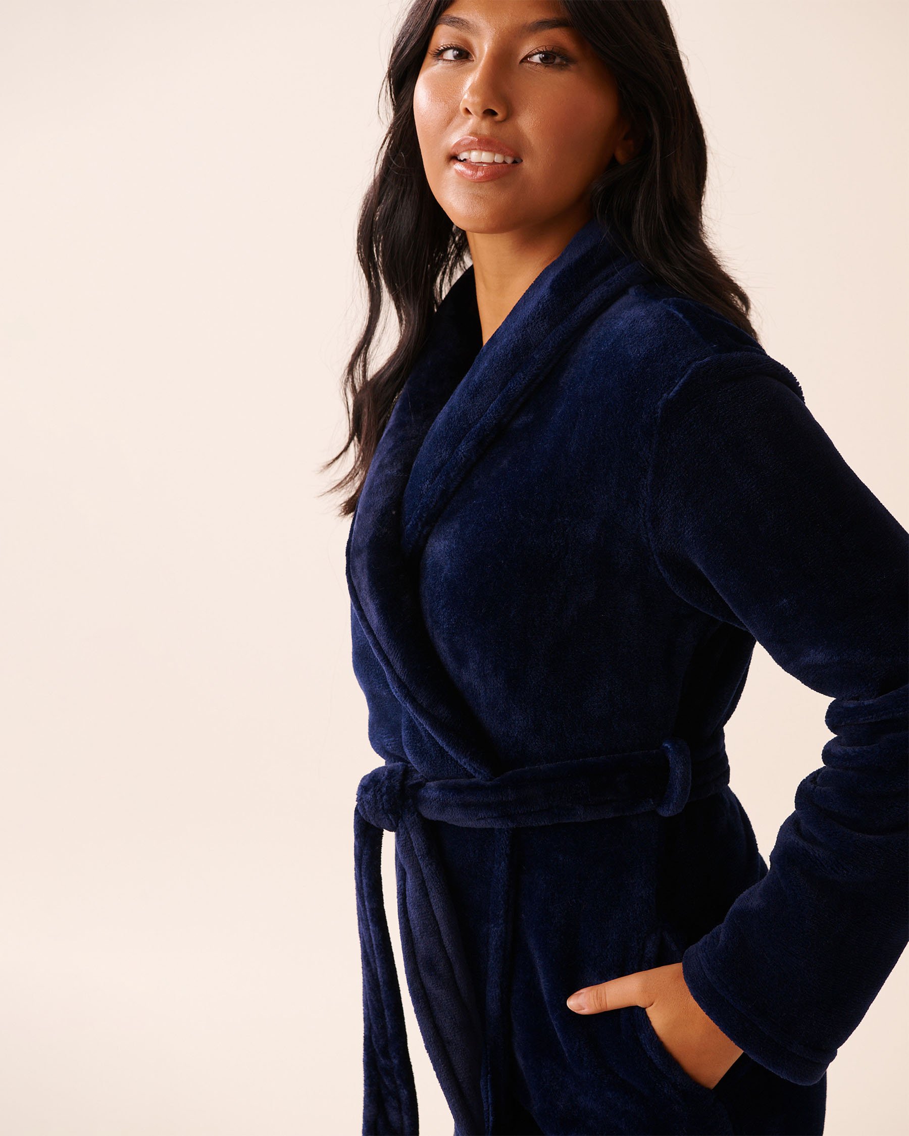 Robe de chambre en peluche douce