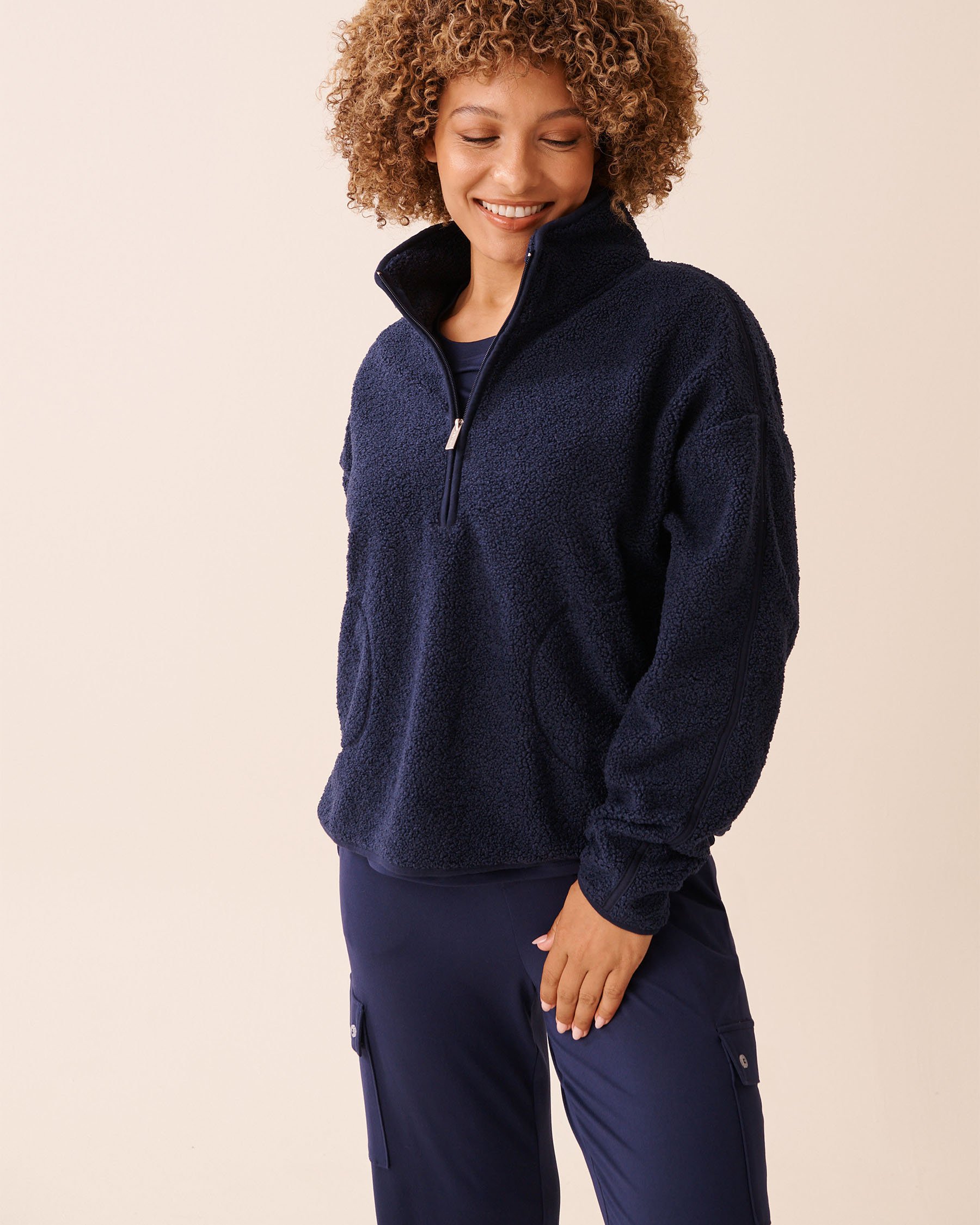 Teddy Fleece Half-zip Sweatshirt