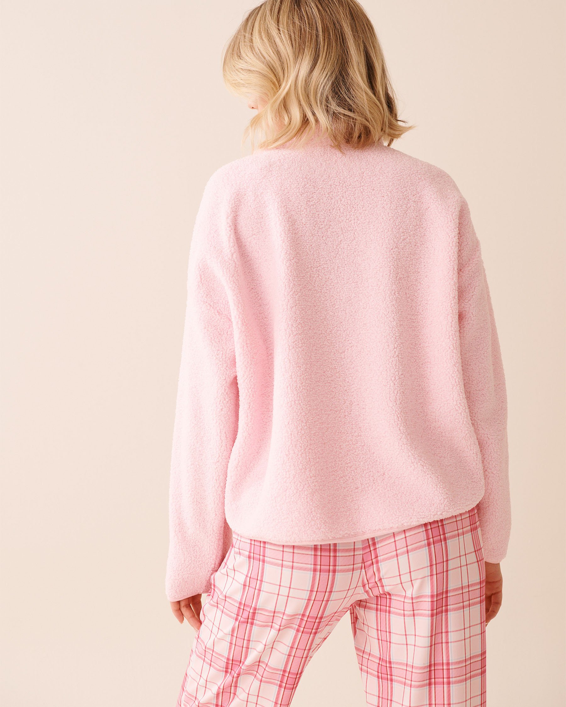 Chandail demi-zip en polaire moutonnée