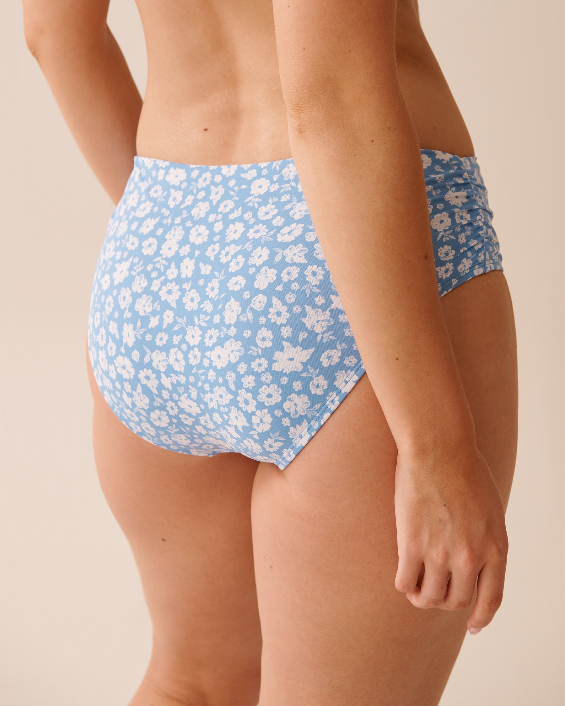 SERENE BLUE Mid-rise Bikini Bottom