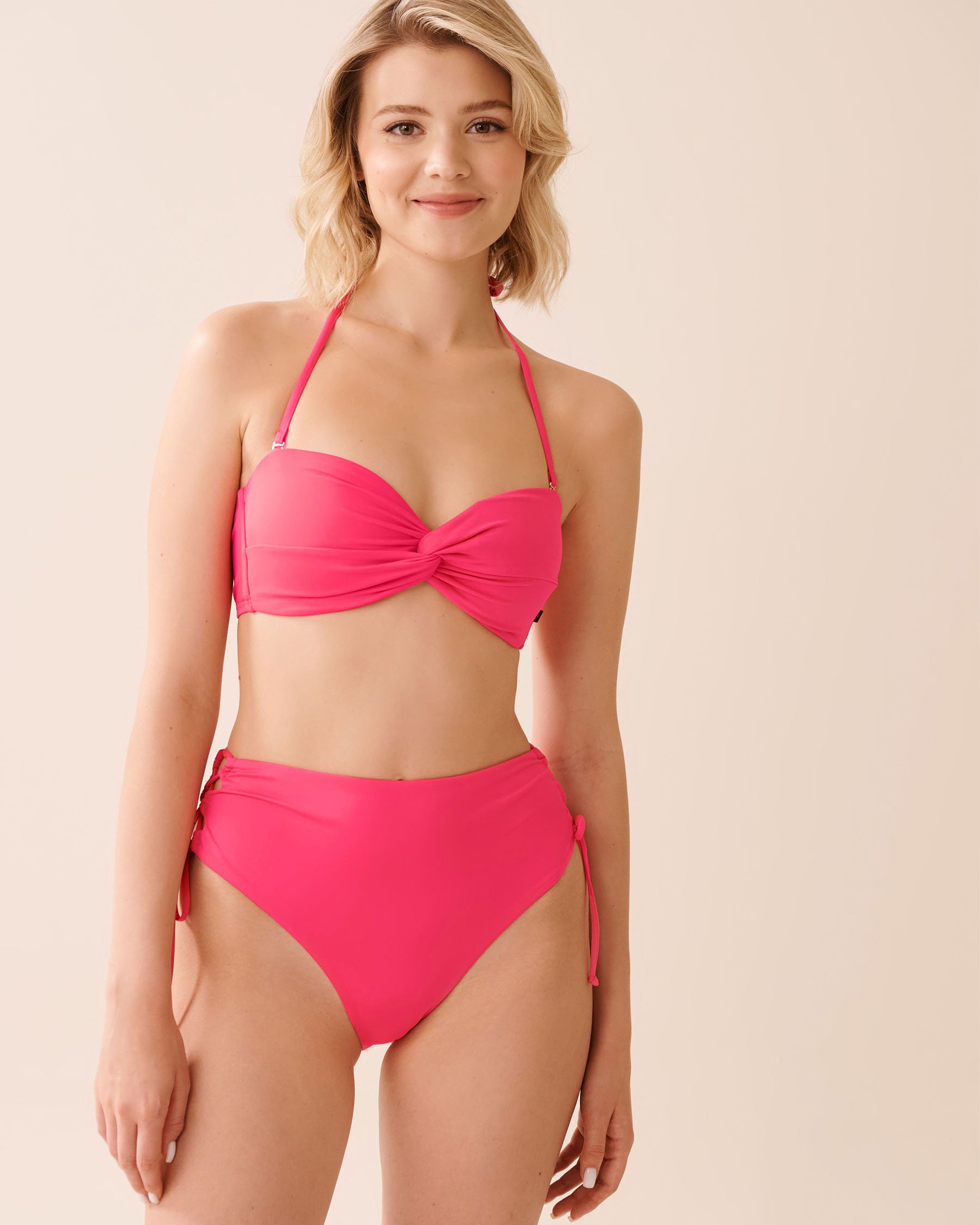 PINK PUNCH Twisted Bandeau Bikini Top