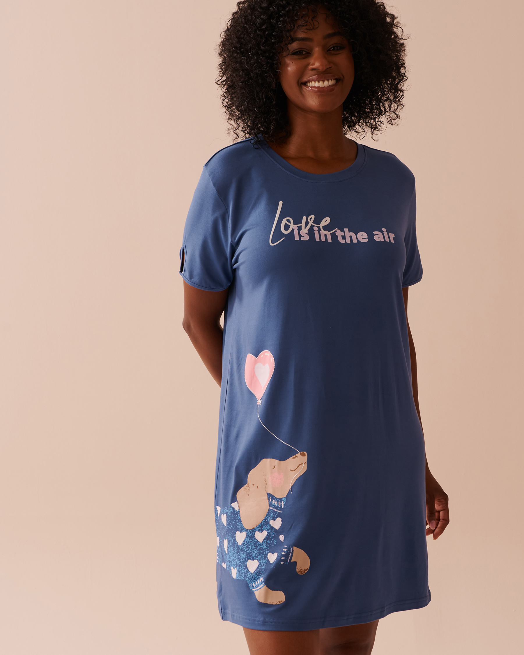 Dog Print Super Soft Short Sleeve Sleepshirt