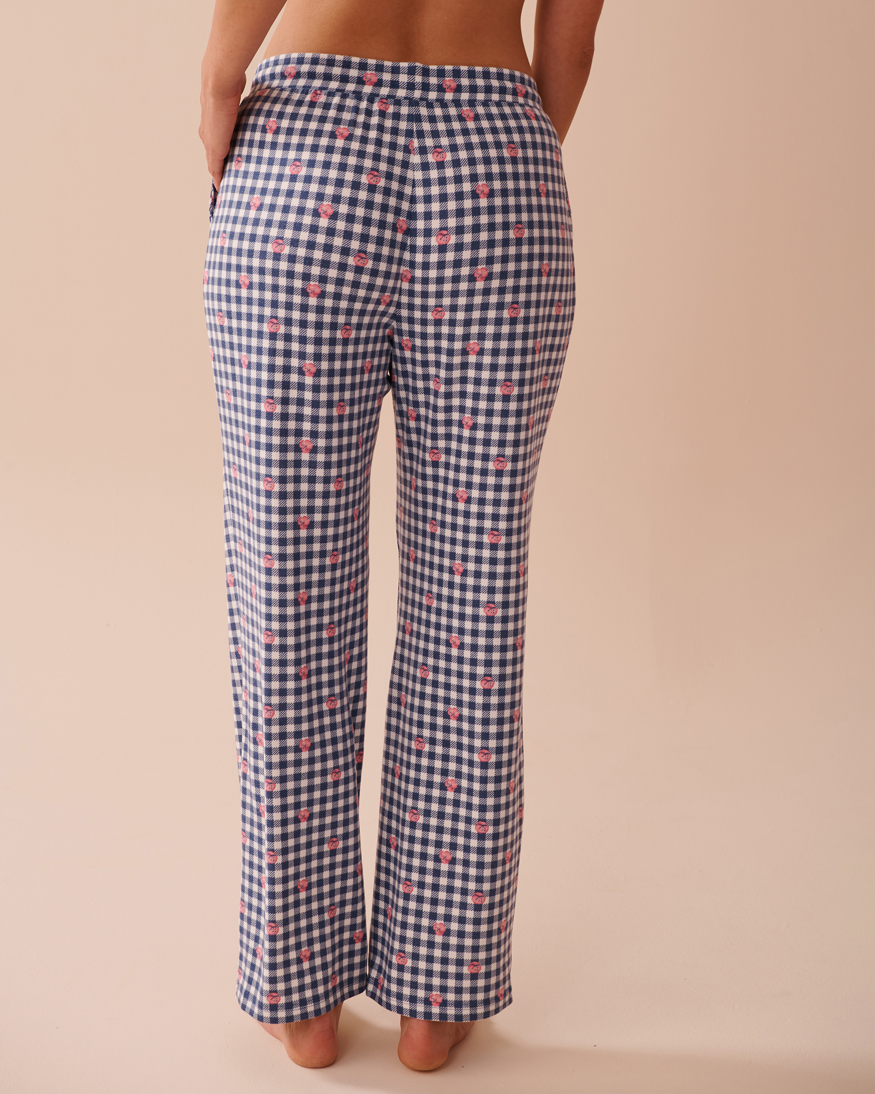 Gingham Print Recycled Fibers Pajama Pants