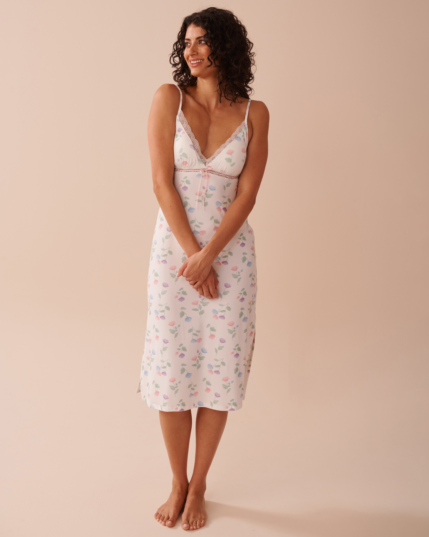 Tulip Print Super Soft Long Nightie