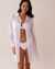 LA VIE EN ROSE AQUA Cotton Long Shirt White 80400064 - View1