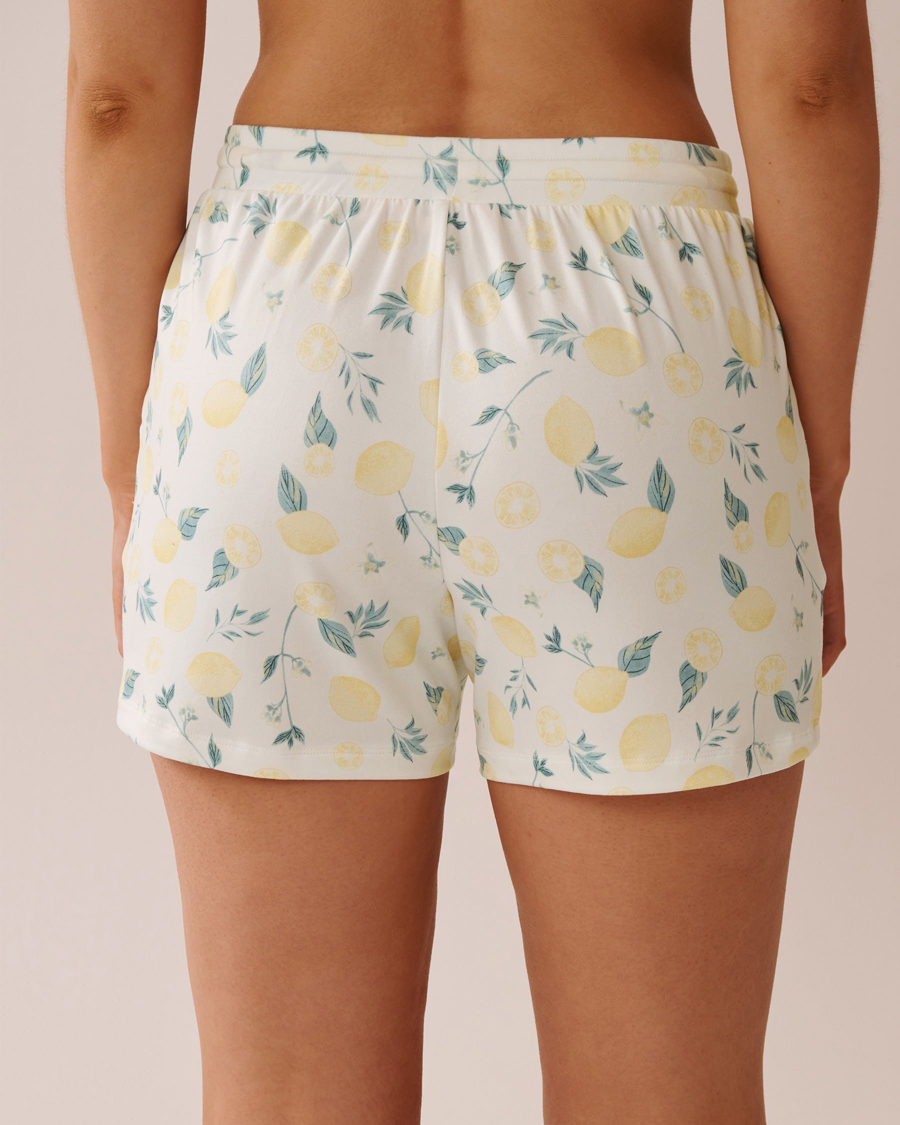 Lemon Print Super Soft Bermuda Pajama Shorts