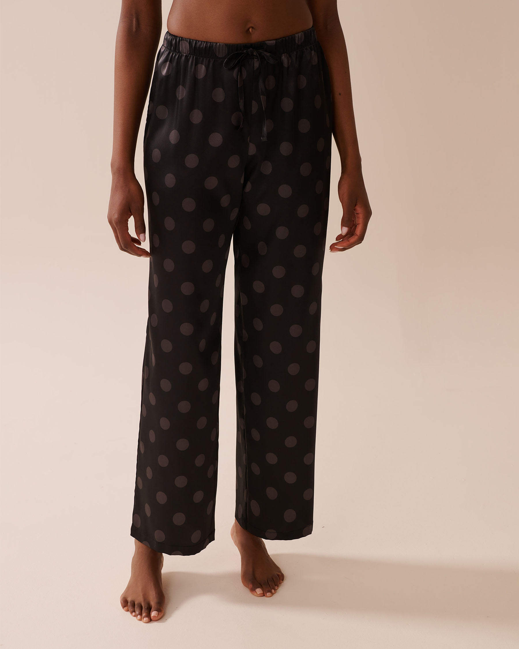 Polka Dot Satin Pajama Set