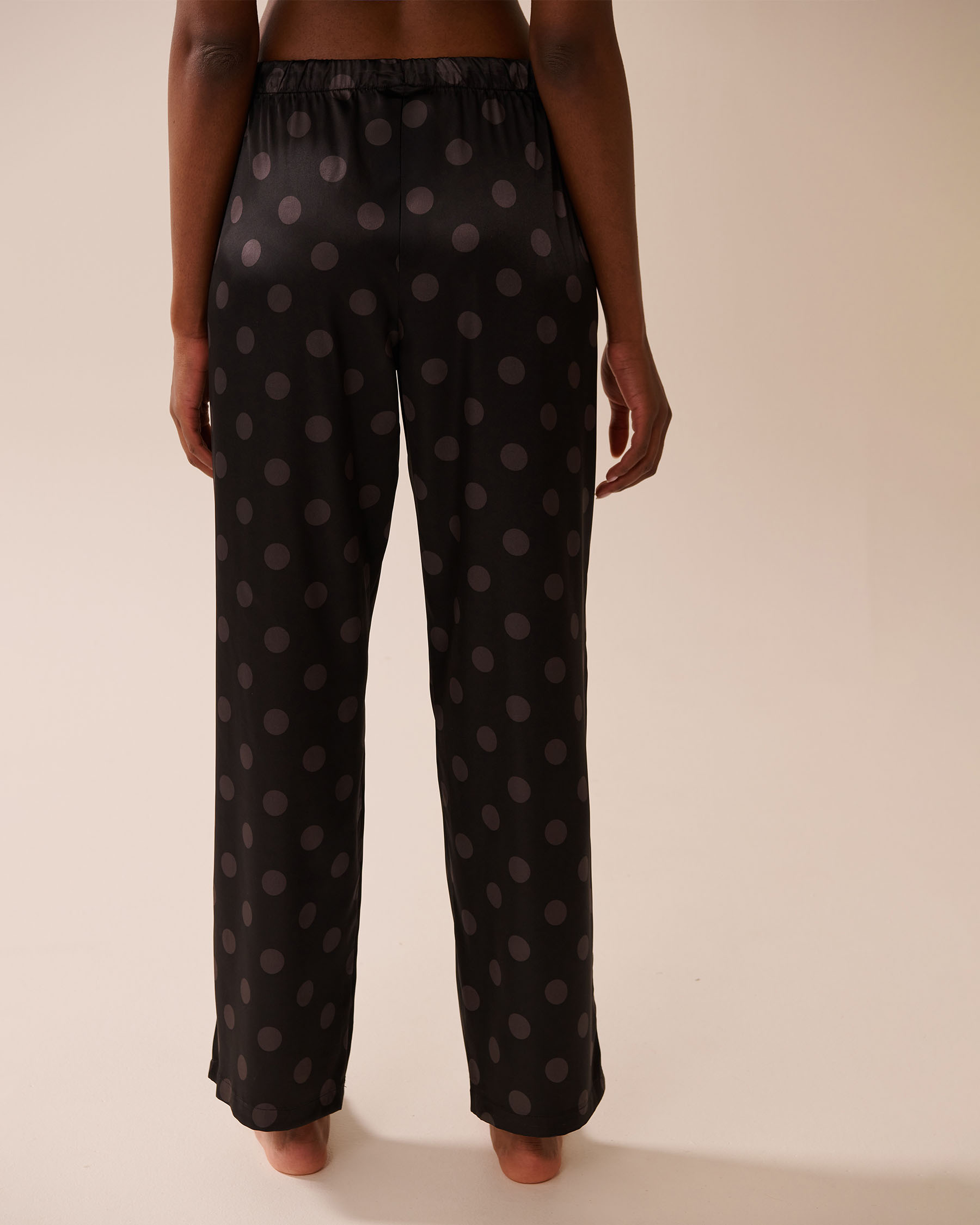 Polka Dot Satin Pajama Set