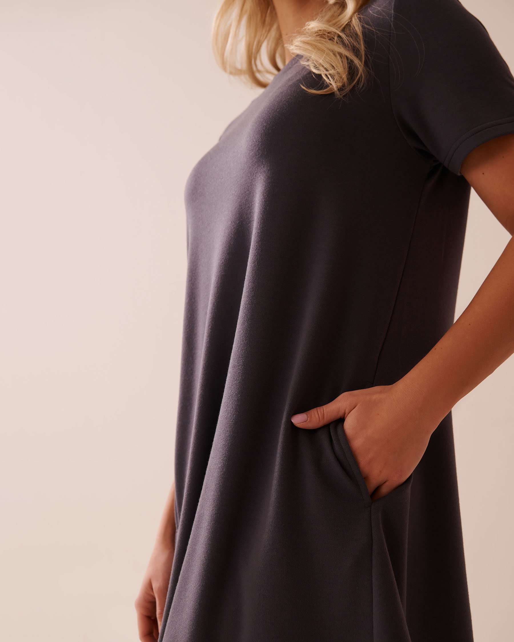 French Terry Short Sleeve Dress