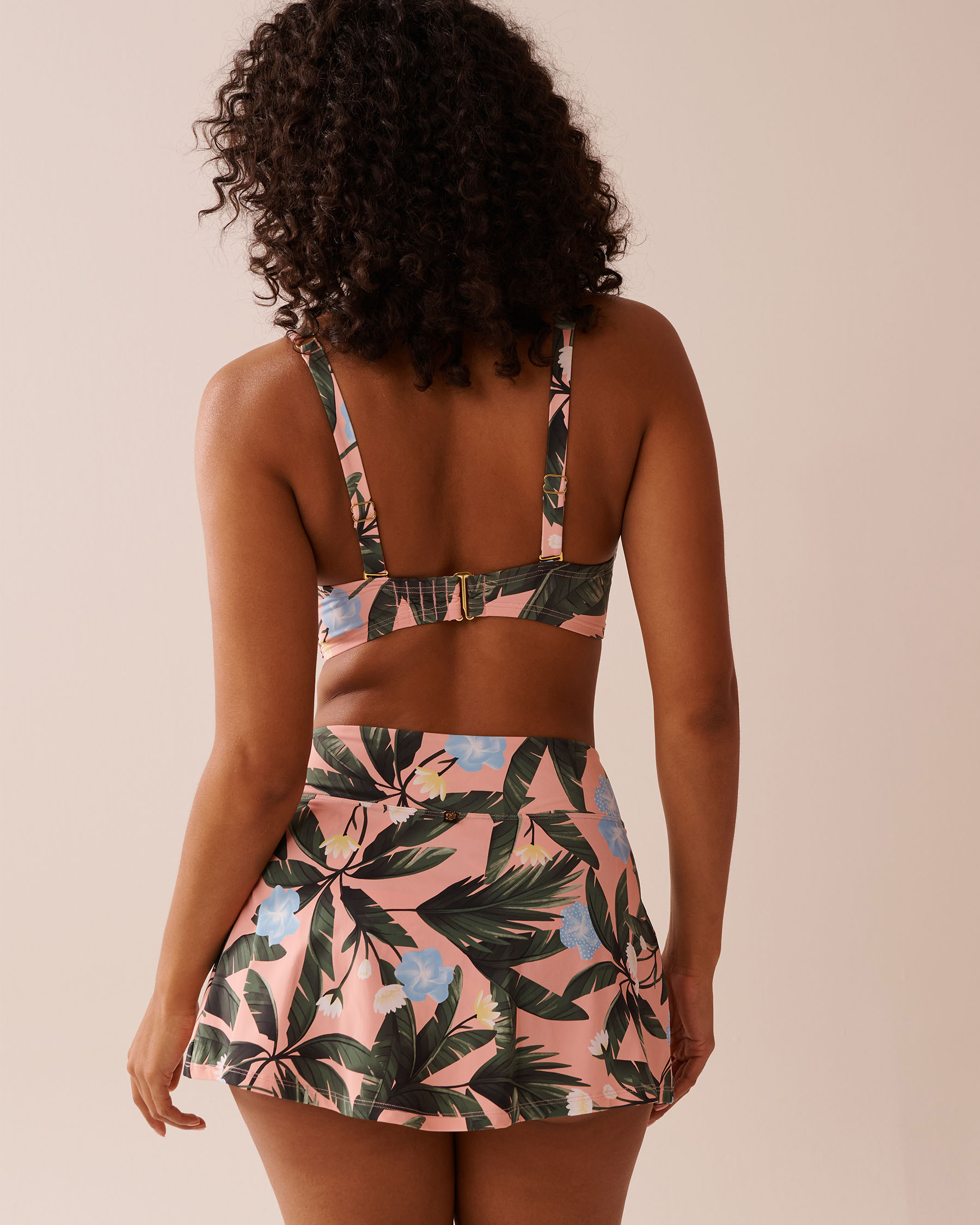 PEACHY TROPICS D Cup Plunge Bikini Top