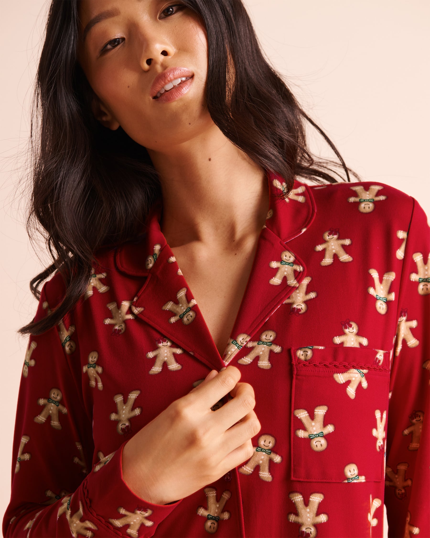 Red Plaid Super Soft Long Sleeve Button-down Shirt