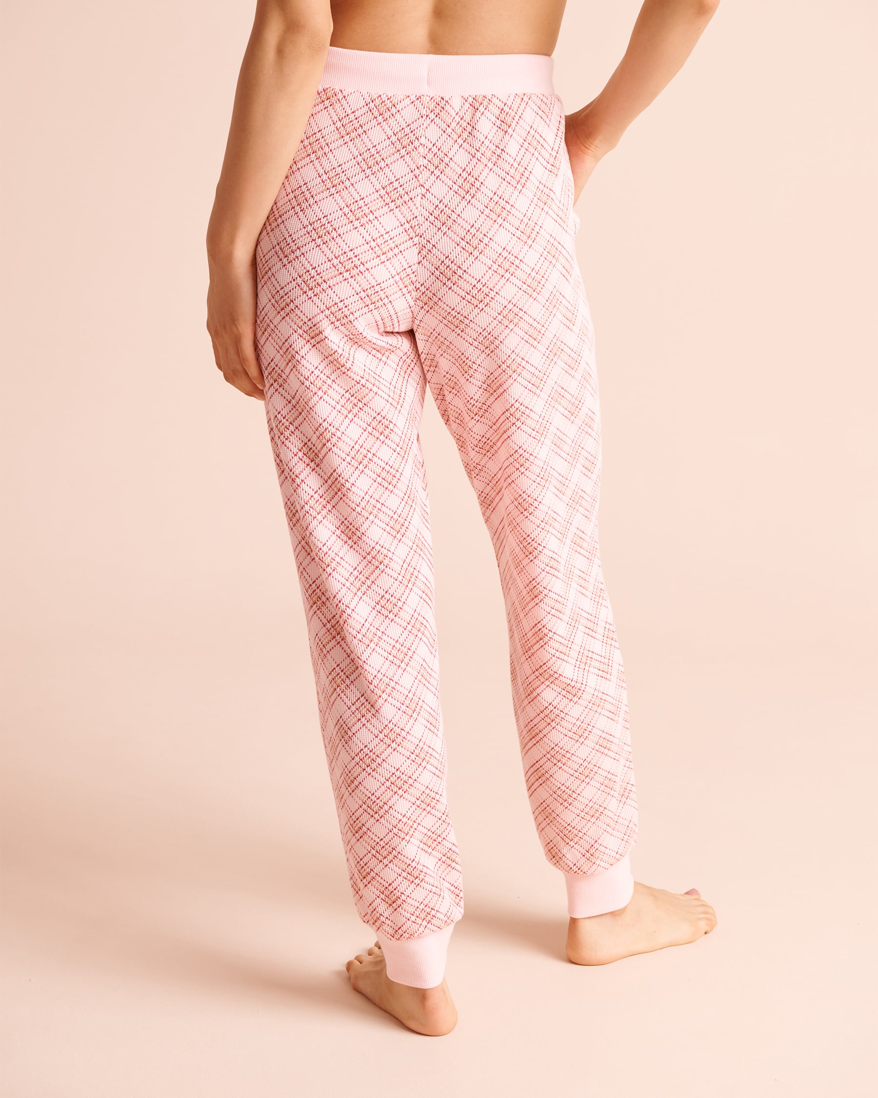 Pantalon de pyjama jogger en tricot gaufré imprimé animaux nordiques