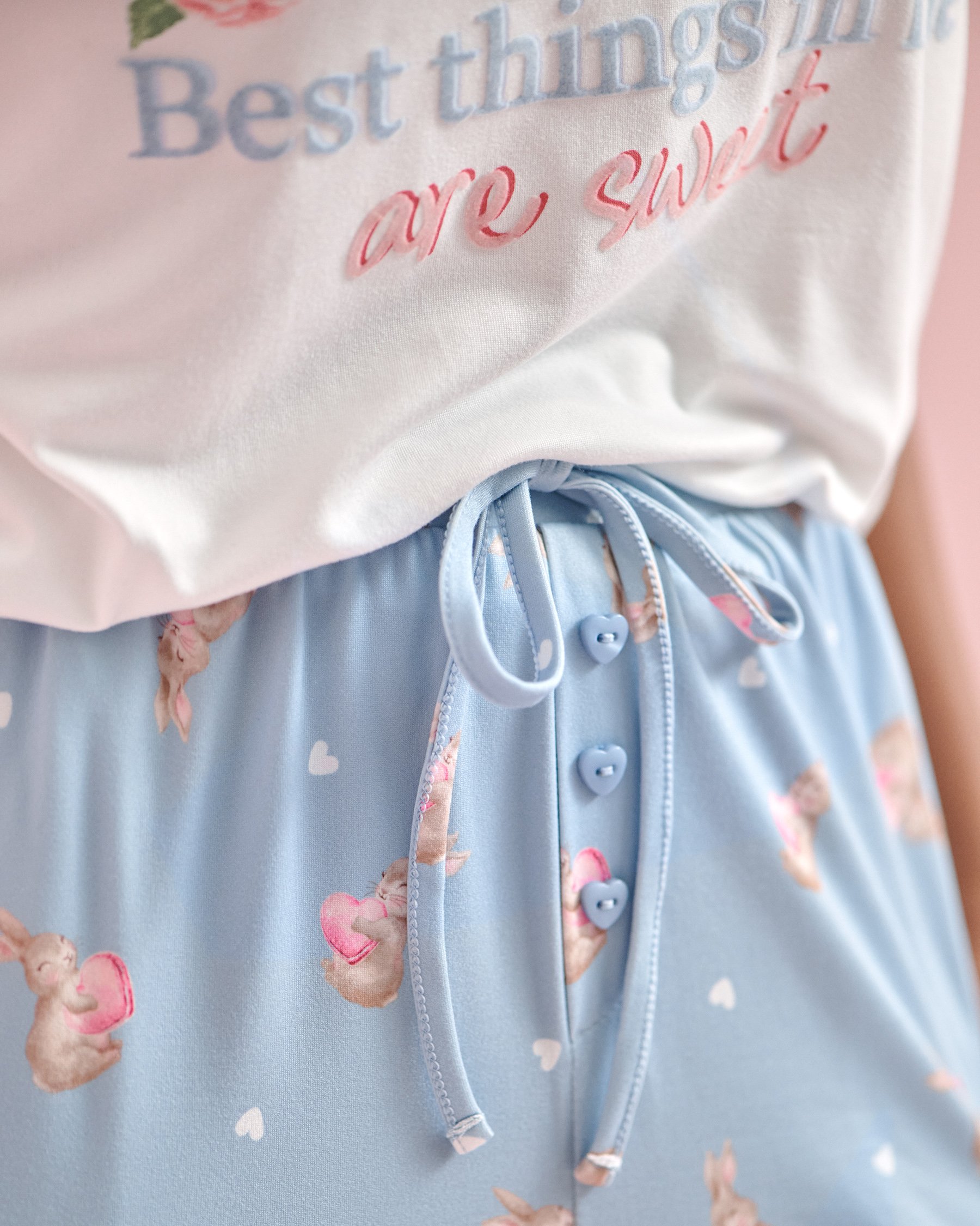 Spa Time Teddy Print Super Soft Pajama Pants