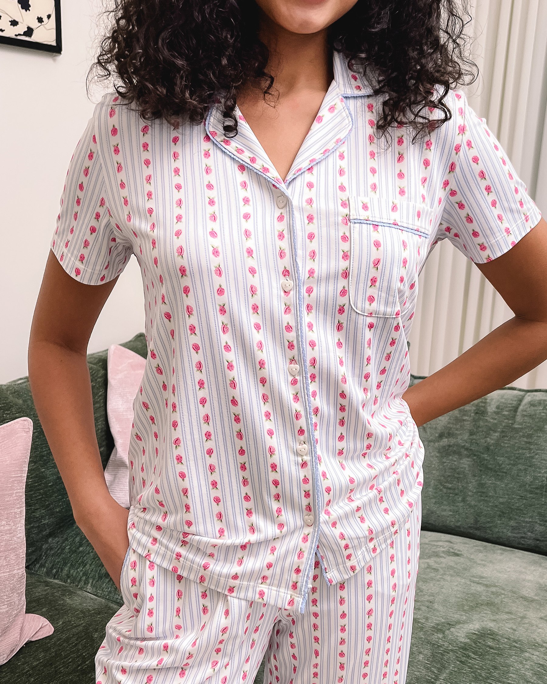 Spa Time Teddy Print Super Soft Button-down Shirt