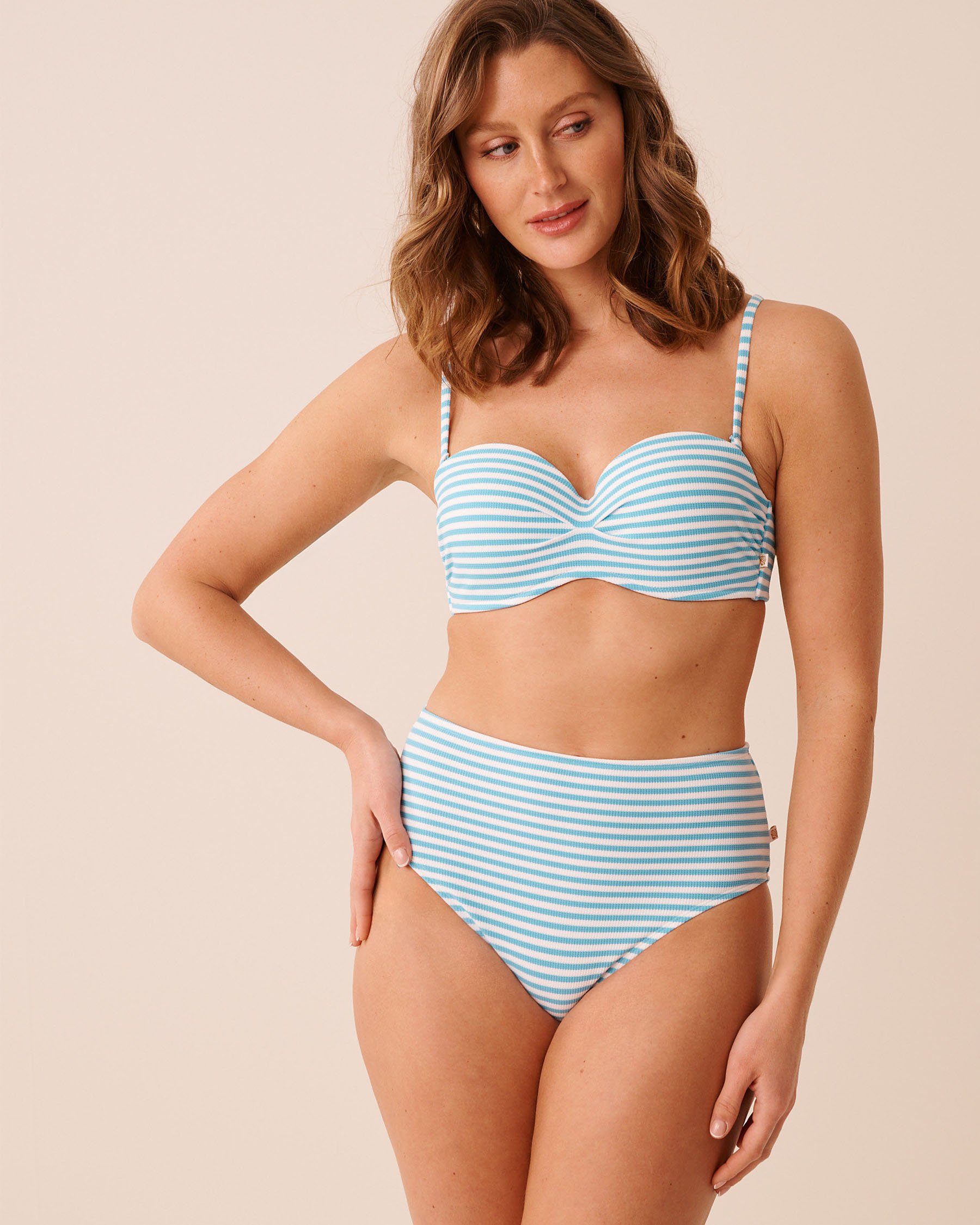 SAILOR STRIPE High Waist Bikini Bottom