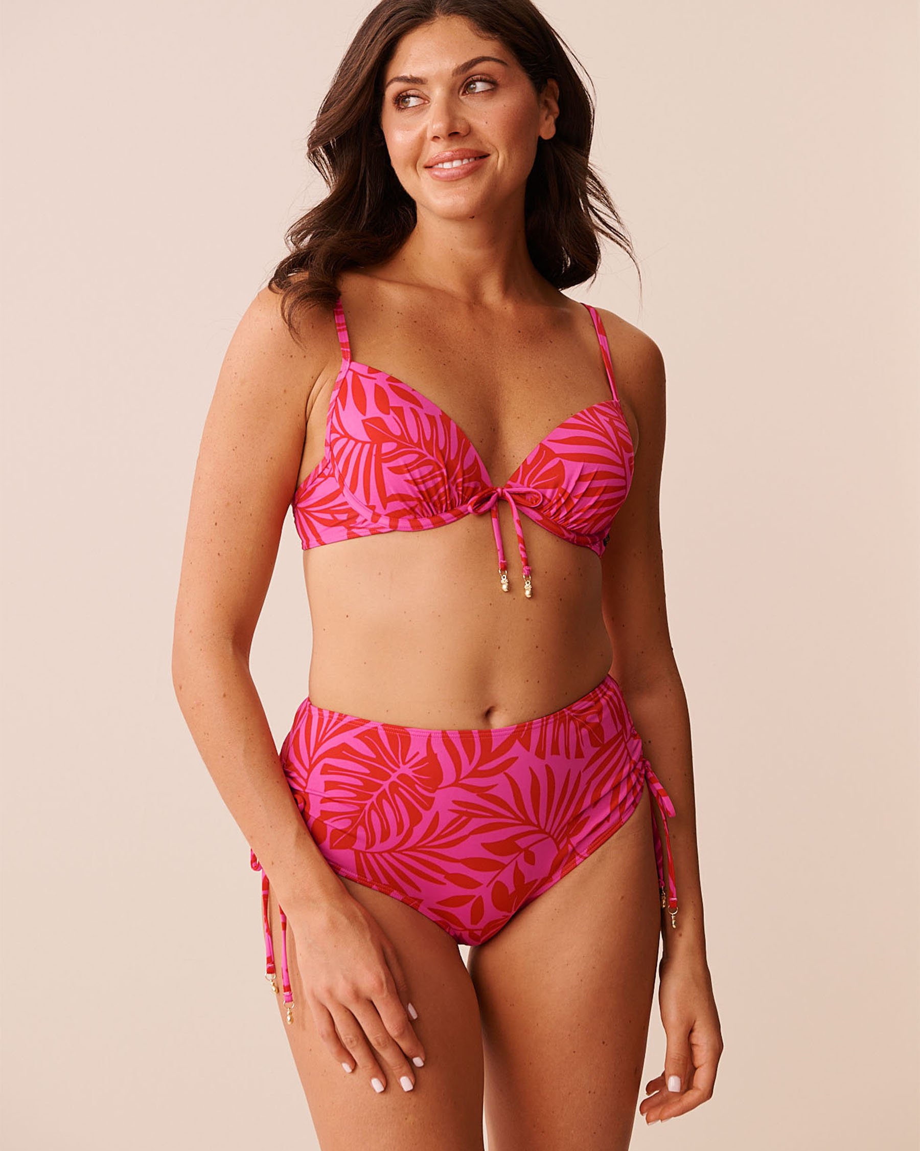 TROPICAL FUCHSIA Push-up Bikini Top
