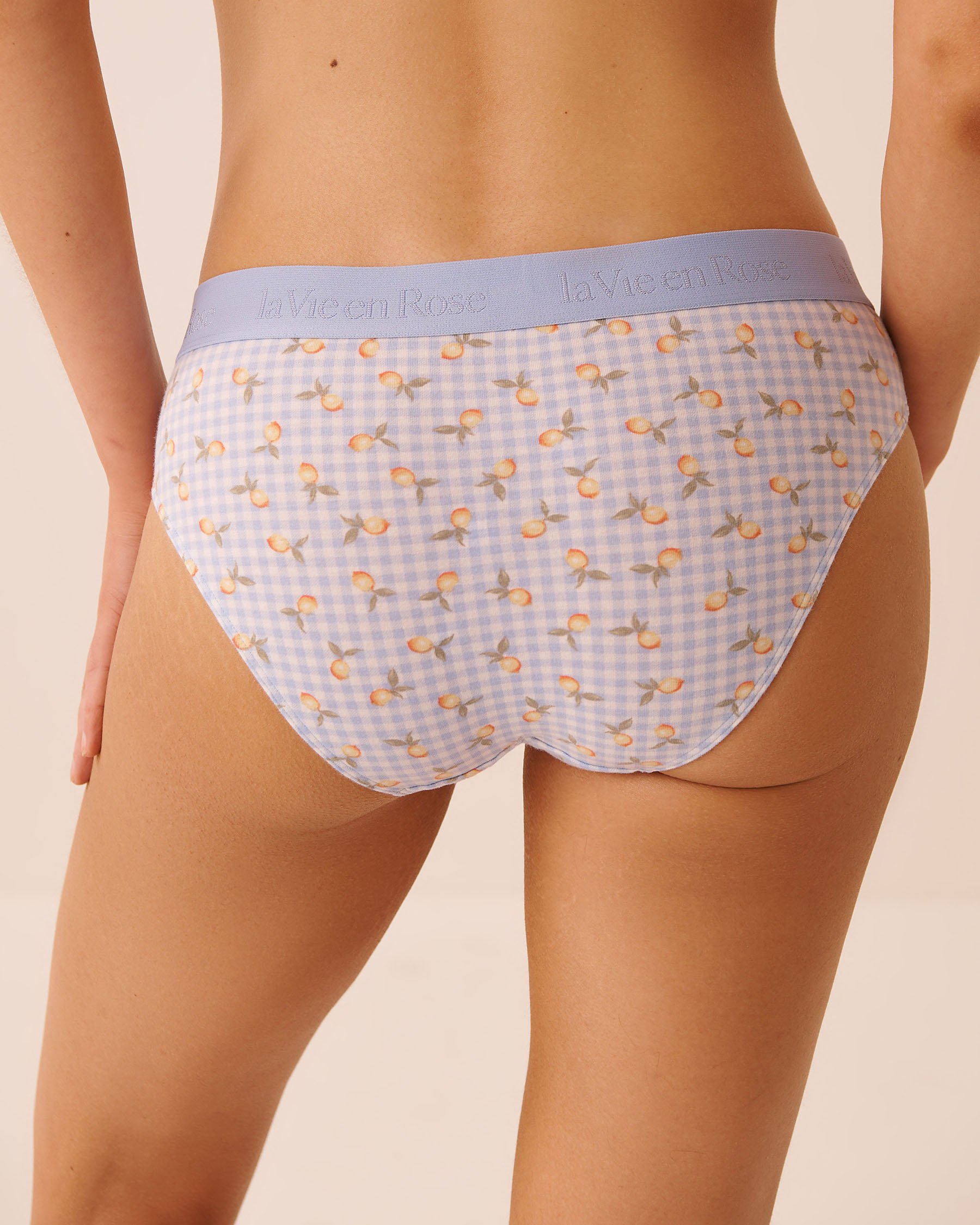 Cotton and Logo Elastic Band Bikini Panty