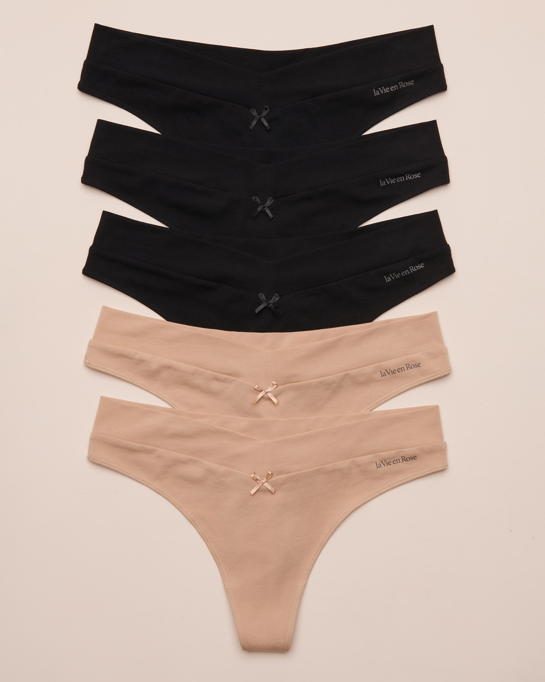 5-Pack Cotton Thong Panty