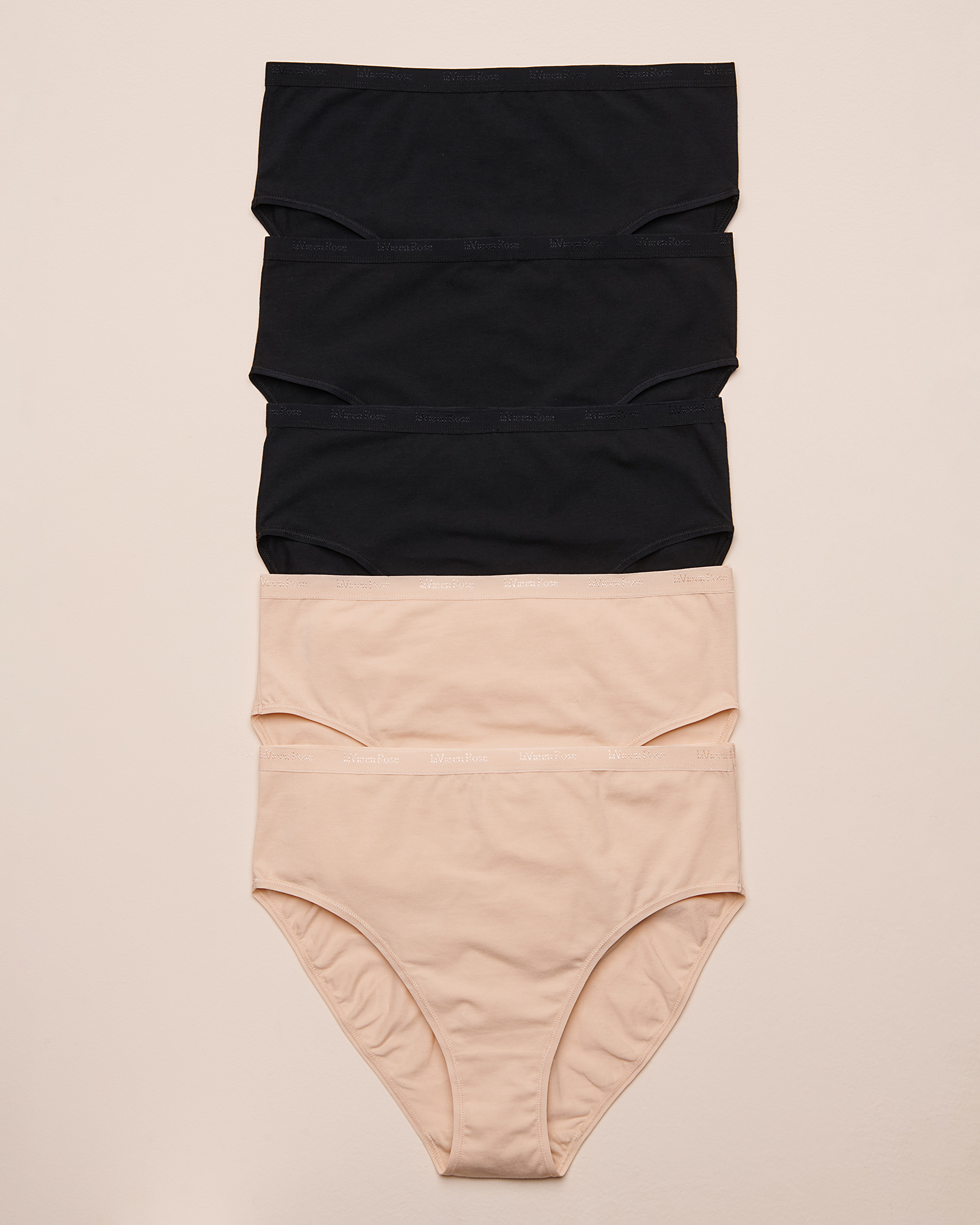 5-Pack Cotton High Waist Bikini Panty