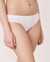 LA VIE EN ROSE Culotte bikini coton contours fusionnés Blanc 20200061 - View1