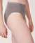 LA VIE EN ROSE Cotton High Waist Bikini Panty Grey 633-212-1-00 - View1