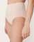 LA VIE EN ROSE Microfiber Bonded High Waist Bikini Panty Champagne 712-122-1-00 - View1