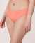 AQUAROSE SOLID RIB Recycled Fibers Hipster Bikini Bottom Coral 70300051 - View1