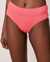 LA VIE EN ROSE AQUA Bas de bikini taille mi-haute en fibres recyclées BRIGHT RIB Rose 70300055 - View1