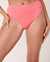 LA VIE EN ROSE AQUA Bas de bikini jambe haute en fibres recyclées BRIGHT RIB Rose 70300056 - View1