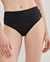LA VIE EN ROSE AQUA BLACK Ruched High Waist Bikini Bottom Black 800-691-0-00 - View1
