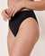 LA VIE EN ROSE AQUA SOLID High Leg Bikini Bottom Black 70300102 - View1