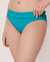 LA VIE EN ROSE AQUA Bas de bikini bande de taille pliable en fibres recyclées TOOTSIE RIB Bleu 70300063 - View1