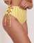 LA VIE EN ROSE AQUA YELLOW SUBMARINE Recycled Fibers High Waist Bikini Bottom Yellow and white stripes 70300097 - View1