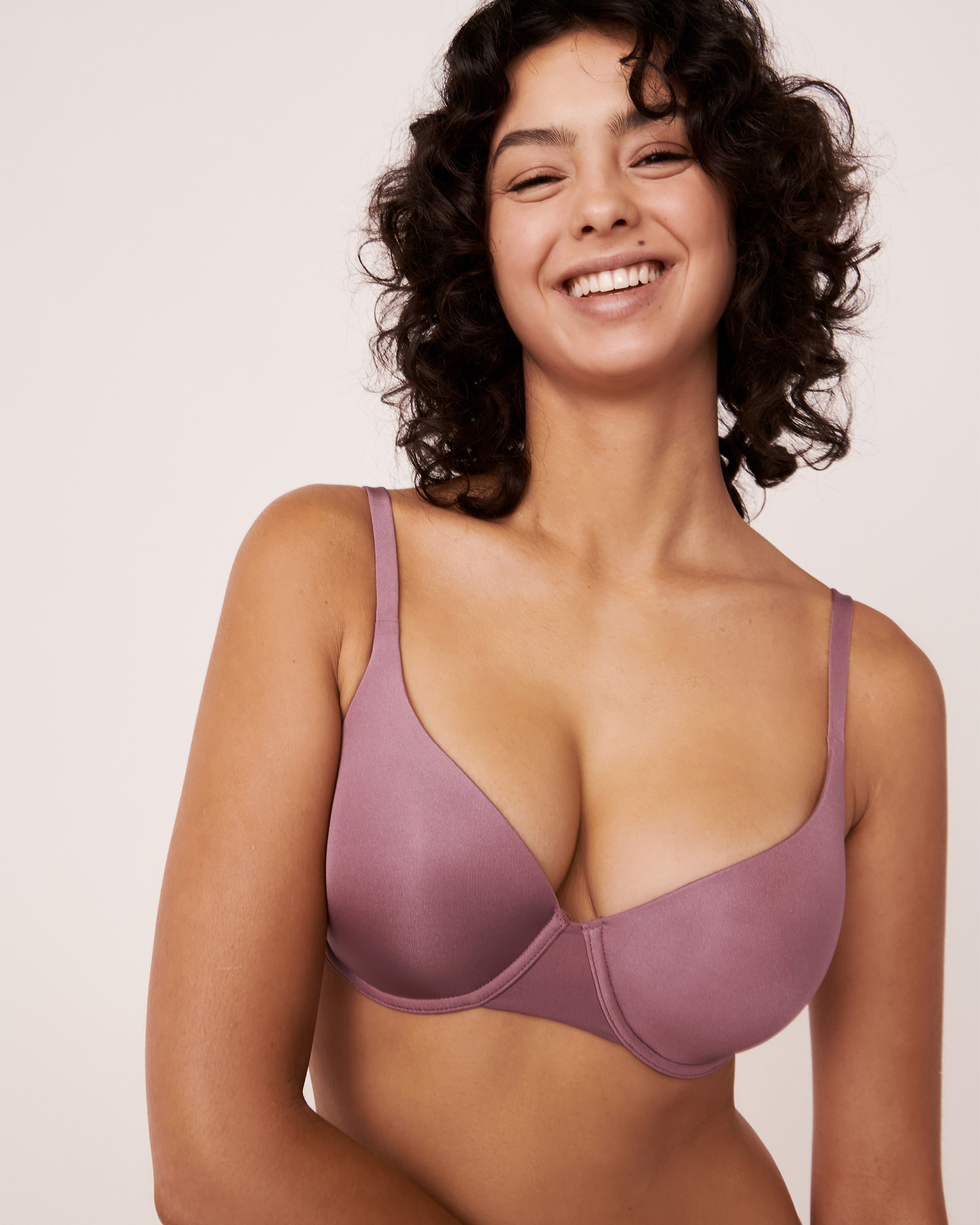 Lightly Lined Full Coverage Flexible Bra - Old pink