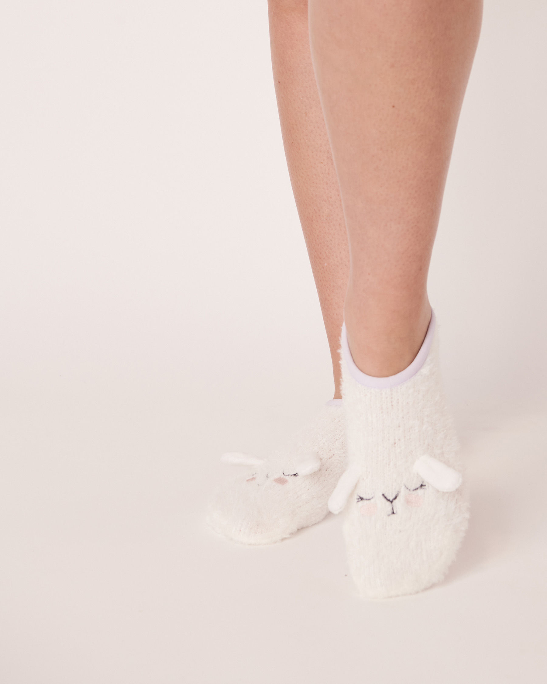 LA VIE EN ROSE Embroidery Slippers Socks White 40700083 - View1