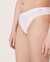 LA VIE EN ROSE Microfiber and Lace Thong Panty White 618-121-3-00 - View1