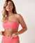 LA VIE EN ROSE AQUA BRIGHT RIB Recycled Fibers Bandeau Bikini Top Pink 70100060 - View1