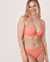 AQUAROSE Haut de bikini push-up en fibres recyclées SOLID RIB Corail 70100061 - View1