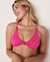 LA VIE EN ROSE AQUA ECO RAINBOW Recycled Fibers Triangle Bikini Top Fuschia 70100118 - View1