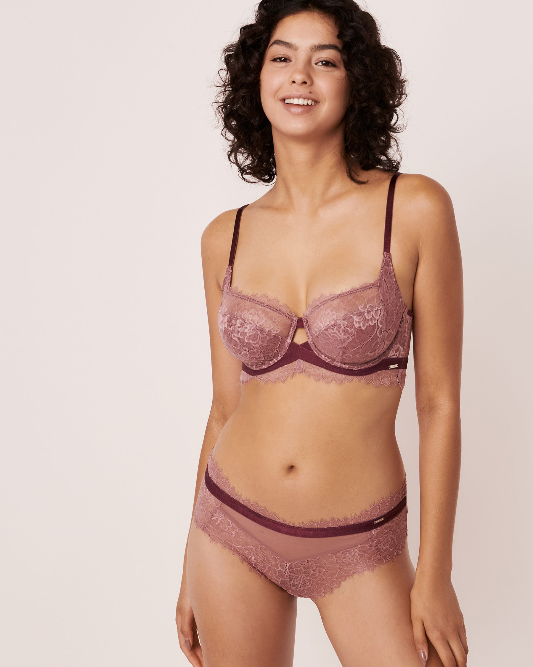 Unlined Full Coverage Bra - Old pink