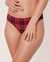 LA VIE EN ROSE Seamless Thong Panty Classic red plaid 20200107 - View1