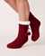 LA VIE EN ROSE Knit and Sherpa Socks Candy red 40700111 - View1