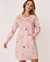 LA VIE EN ROSE Winter Print Luxury Velour Sleepshirt Pink penguins 40500117 - View1