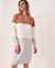 LA VIE EN ROSE Chenille Varsity Neckline Long Sleeve Dress Colorblock 50400012 - View1